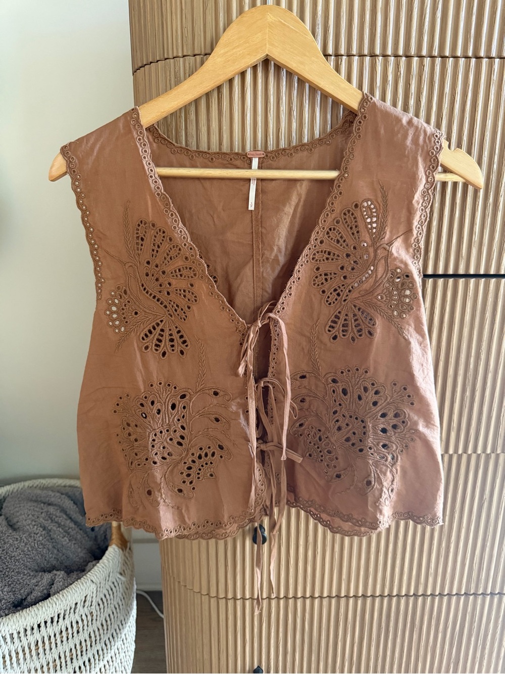 Free People Rust Brown Sweet Escape Top
